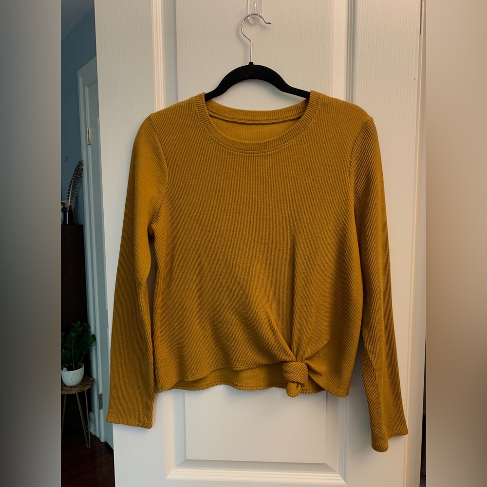 Madewell Ribbed Knot Tie Sweater